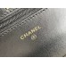 Chanel WOC 23C Gold Ball, Black with gold hardware, lambskin, Hass Factory leather, yellow interior, 19x12x3.5cm.