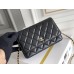 Chanel WOC Black with Gold Hardware Lamb Leather Hass Factory leather Red Interior 19x12x3.5cm