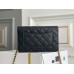 Chanel WOC Black with Gold Hardware Caviar Leather Hass Factory leather Red Interior 19x12x3.5cm