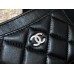 Chanel Classic Card Holder Black with Silver Hardware Lamb Leather Hass Factory leather Red Interior 11x7x1cm