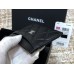 Chanel Classic Card Holder Black with Silver Hardware Lamb Leather Hass Factory leather Red Interior 11x7x1cm