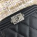 Chanel Leboy Key Pouch Black with Silver Hardware Lamb Leather Hass Factory leather Small Card Holder Coin Purse 11cm