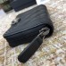 Chanel Leboy Key Pouch Black with Silver Hardware Lamb Leather Hass Factory leather Small Card Holder Coin Purse 11cm