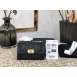 Chanel Leboy Key Pouch Black with Gold Hardware Caviar Leather Hass Factory leather Small Card Holder Coin Purse 11cm