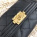 Chanel Leboy Key Pouch Black with Gold Hardware Caviar Leather Hass Factory leather Small Card Holder Coin Purse 11cm