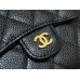 Chanel Classic Flap Wallet Short Black with Gold Hardware Caviar Leather Hass Factory leather 11x10cm