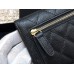 Chanel Classic Flap Wallet Short Black with Gold Hardware Caviar Leather Hass Factory leather 11x10cm
