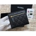 Chanel Classic Flap Wallet Short Black with Gold Hardware Caviar Leather Hass Factory leather 11x10cm