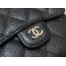 Chanel Classic Flap Wallet Short Black with Silver Hardware Caviar Leather Hass Factory leather 11x10cm