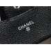 Chanel Classic Flap Wallet Short Black with Silver Hardware Caviar Leather Hass Factory leather 11x10cm