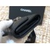 Chanel Classic Flap Wallet Short Black with Silver Hardware Lamb Leather Hass Factory leather 11x10cm