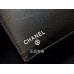 Chanel Classic Flap Wallet Short Black with Silver Hardware Lamb Leather Hass Factory leather 11x10cm