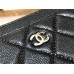 Chanel Long Wallet Black with Silver Hardware Caviar Leather Hass Factory leather 20x10cm