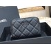 Chanel Classic Card Holder Black with Silver Hardware Caviar Leather Hass Factory leather 11cm