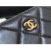 Chanel Classic Card Holder Black with Gold Hardware Caviar Leather Hass Factory leather 11cm