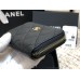 Chanel Classic Card Holder Black with Gold Hardware Lamb Leather Hass Factory leather 11cm