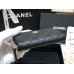 Chanel Classic Card Holder Black with Gold Hardware Lamb Leather Hass Factory leather 11cm