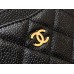 Chanel Classic Card Holder Black with Gold Hardware Caviar Leather Hass Factory leather 11x8cm