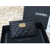 Chanel Leboy Card Holder Black with Gold Hardware Caviar Leather Hass Factory leather 11x8cm