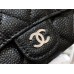 Chanel Classic Flap Wallet Black with Silver Hardware Caviar Leather Hass Factory leather 11x9cm