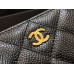 Chanel Long Wallet Folded Black with Gold Hardware Caviar Leather Hass Factory leather 19cm
