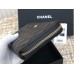 Chanel Long Wallet Folded Black with Gold Hardware Lamb Leather Hass Factory leather 19cm