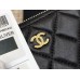 Chanel Long Wallet Folded Black with Gold Hardware Lamb Leather Hass Factory leather 19cm