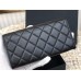 Chanel Classic Wallet Long Black with Silver Hardware Lamb Leather Hass Factory leather 19cm