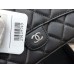 Chanel Classic Wallet Long Black with Silver Hardware Lamb Leather Hass Factory leather 19cm