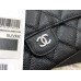 Chanel Classic Wallet Long Black with Silver Hardware Caviar Leather Hass Factory leather 19cm