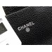 Chanel Classic Wallet Long Black with Silver Hardware Caviar Leather Hass Factory leather 19cm