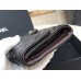 Chanel Classic Wallet Long Black with Silver Hardware Lamb Leather Hass Factory leather 18cm