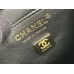 Chanel 22S Hobo Small Barrel Bag Black Champagne Gold Hardware Caviar Leather Hass Factory leather 16x15x9cm
