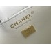 Chanel 22S Hobo Small Barrel Bag White Champagne Gold Hardware Caviar Leather Hass Factory leather 16x15x9cm