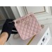 Chanel 22S Hobo Small Barrel Bag Pink Champagne Gold Hardware Caviar Leather Hass Factory leather 16x15x9cm