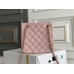 Chanel 22S Hobo Small Barrel Bag Pink Champagne Gold Hardware Caviar Leather Hass Factory leather 16x15x9cm