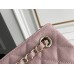 Chanel 22S Hobo Small Barrel Bag Pink Champagne Gold Hardware Caviar Leather Hass Factory leather 16x15x9cm