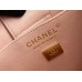 Chanel 22S Hobo Small Barrel Bag Pink Champagne Gold Hardware Caviar Leather Hass Factory leather 16x15x9cm