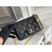 Chanel Classic Flap bag Heart Shaped Black with Gold Hardware Small Size 19 Caviar Leather Hass Factory leather 19x13x5cm