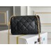 Chanel Classic Flap bag Heart Shaped Black with Gold Hardware Small Size 19 Caviar Leather Hass Factory leather 19x13x5cm
