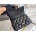 Chanel Classic Flap bag Heart Shaped Black with Gold Hardware Small Size 19 Caviar Leather Hass Factory leather 19x13x5cm