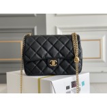 Chanel Classic Flap bag Heart Shaped Black with Gold Hardware Large Size 24 Caviar Leather Hass Factory leather 24cm