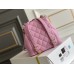 Chanel 23P Vintage Double Pocket Backpack Pink Champagne Gold Hardware Caviar Leather Hass Factory leather 18x17x10cm