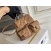 Chanel 23P Vintage Double Pocket Backpack Apricot Champagne Gold Hardware Caviar Leather Hass Factory leather 18x17x10cm