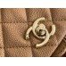 Chanel 23P Vintage Double Pocket Backpack Apricot Champagne Gold Hardware Caviar Leather Hass Factory leather 18x17x10cm