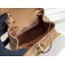 Chanel 23P Vintage Double Pocket Backpack Apricot Champagne Gold Hardware Caviar Leather Hass Factory leather 18x17x10cm