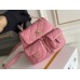 Chanel 23A Vintage Double Pocket Backpack Pink Champagne Gold Hardware Small Size Calfskin Leather Hass Factory leather 18x17x10cm