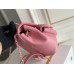 Chanel 23A Vintage Double Pocket Backpack Pink Champagne Gold Hardware Small Size Calfskin Leather Hass Factory leather 18x17x10cm