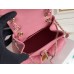 Chanel 23A Vintage Double Pocket Backpack Pink Champagne Gold Hardware Small Size Calfskin Leather Hass Factory leather 18x17x10cm