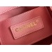 Chanel 23A Vintage Double Pocket Backpack Pink Champagne Gold Hardware Small Size Calfskin Leather Hass Factory leather 18x17x10cm